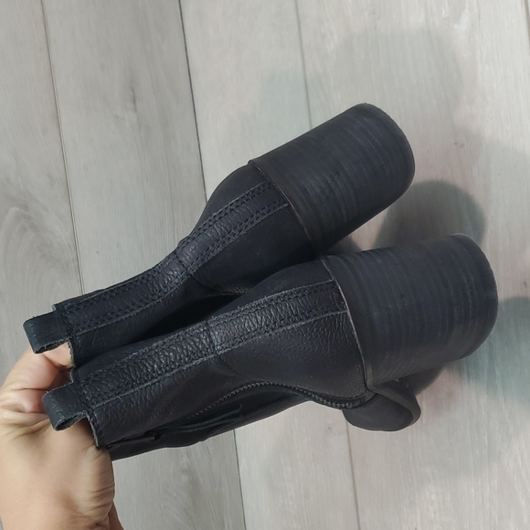 NEW Lucky Brand Kamren Ankle Leather Heels Open Toe shoes boots sandals - Picture 6 of 16